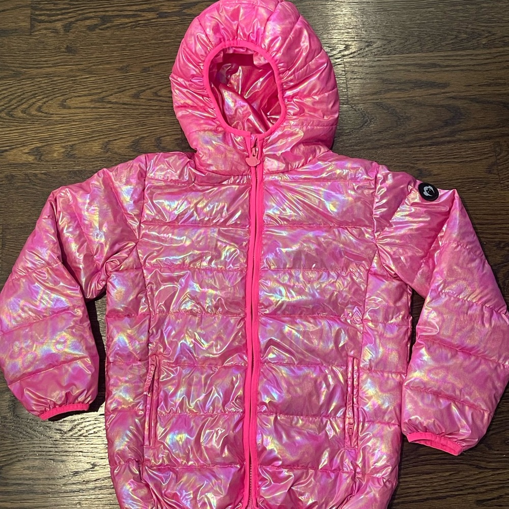 Appaman Girls Light Weight Bubble Jacket in Neon Pink Size 10